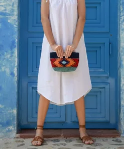 MZ Fair Trade Accessories Eagle Eye Wool Clutch Bag