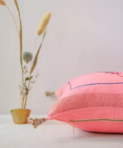 Soil To Studio Eli Linen Throw Pillow Cover - Bright Pink Best Sellers