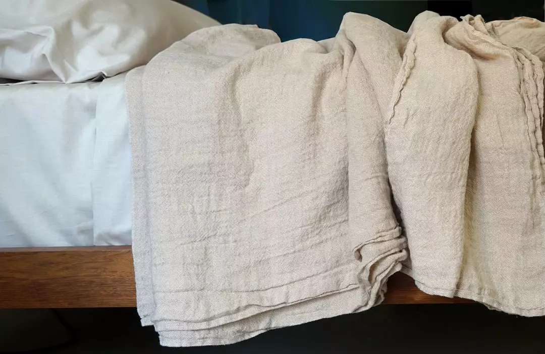 Area Home Elias Linen Blanket Home Goods 6 Area Home Elias Linen Blanket Home Goods