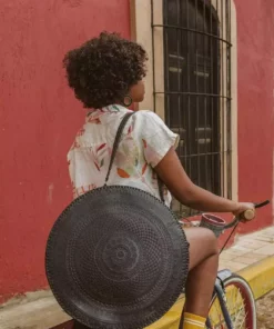 Purse & Clutch Embossed Circle Shoulder Bag - Charcoal Accessories