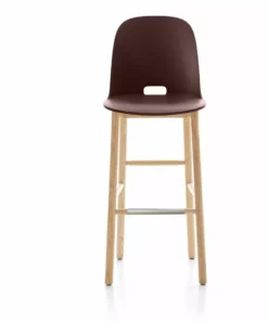 Emeco Alfi Recycled High Back Barstool - Ash 14 Emeco Alfi Recycled High Back Barstool - Ash