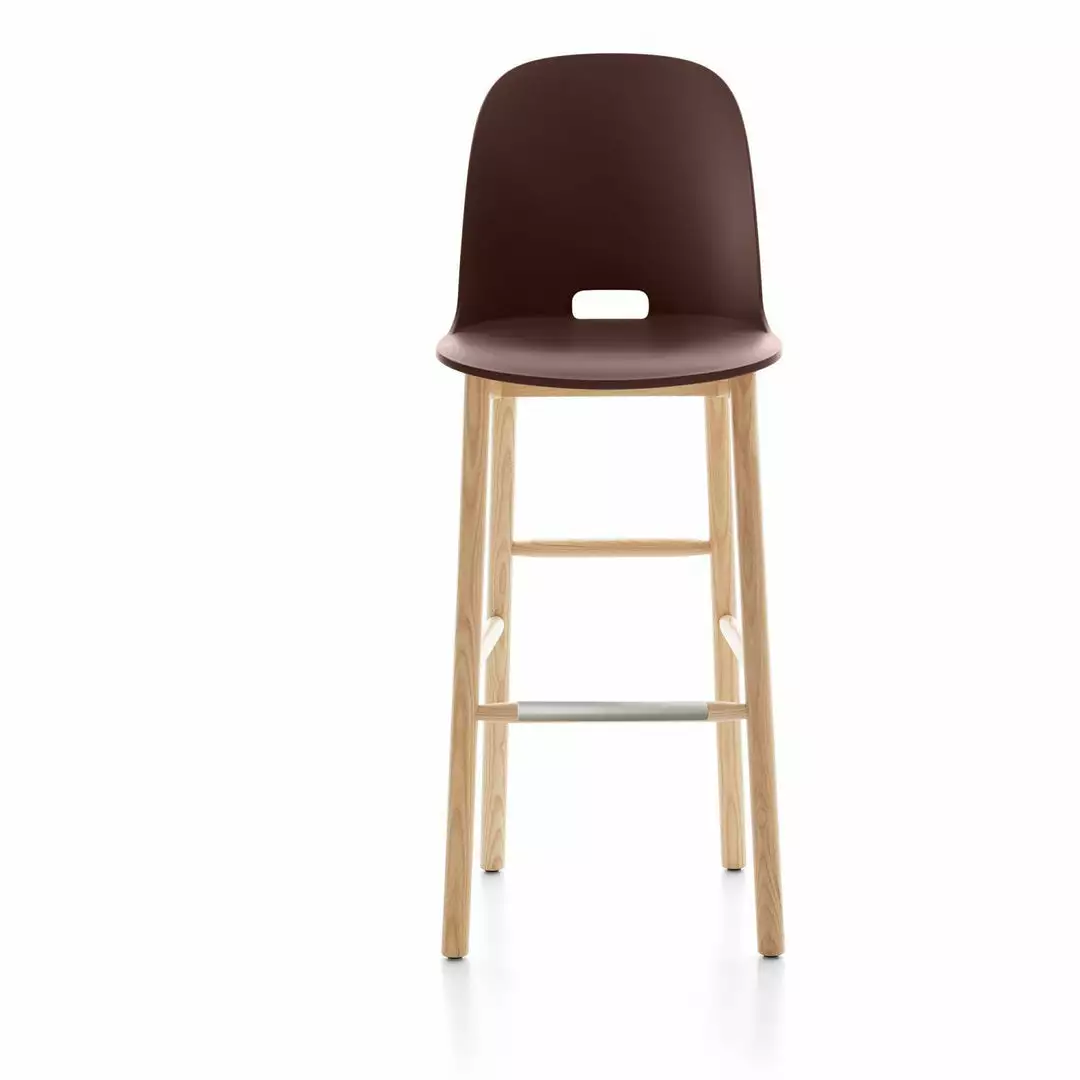 Emeco Alfi Recycled High Back Barstool - Ash 5 Emeco Alfi Recycled High Back Barstool - Ash