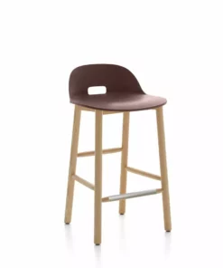 Emeco Alfi Recycled Low Back Barstool - Ash