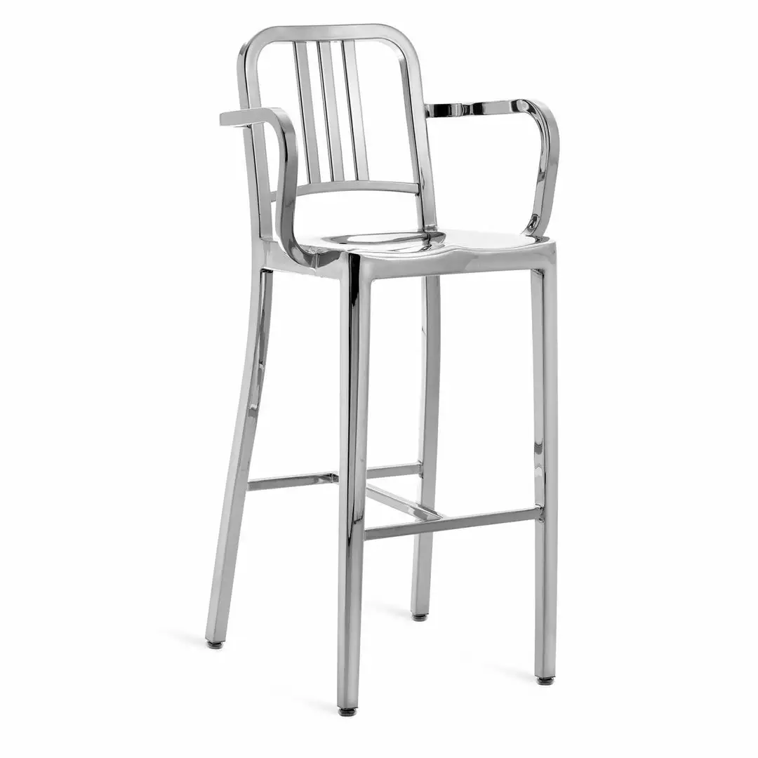 Emeco Furniture Navy Recycled Barstool With Arms 5 Emeco Furniture Navy Recycled Barstool With Arms