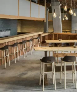 Emeco Alfi Recycled Low Back Barstool - Ash