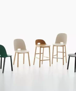 Emeco Furniture Alfi Recycled High Back Counter Stool - Dark Ash