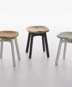 Emeco Su Small Stool - Wood Frame