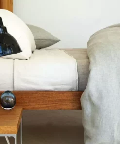 Area Home Home Goods Emile Linen Duvet Cover - Mineral