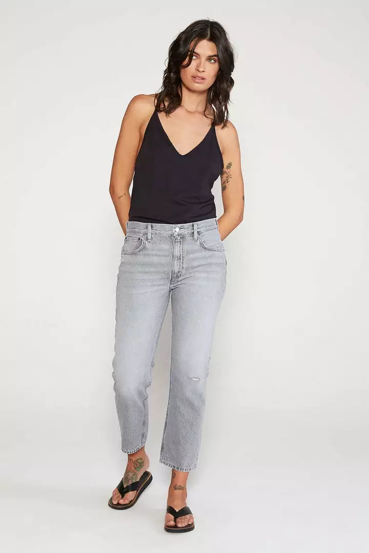 ÉTICA New Arrivals Rhea Midrise Straight Crop Jean - Moonstone 1 ÉTICA New Arrivals Rhea Midrise Straight Crop Jean - Moonstone