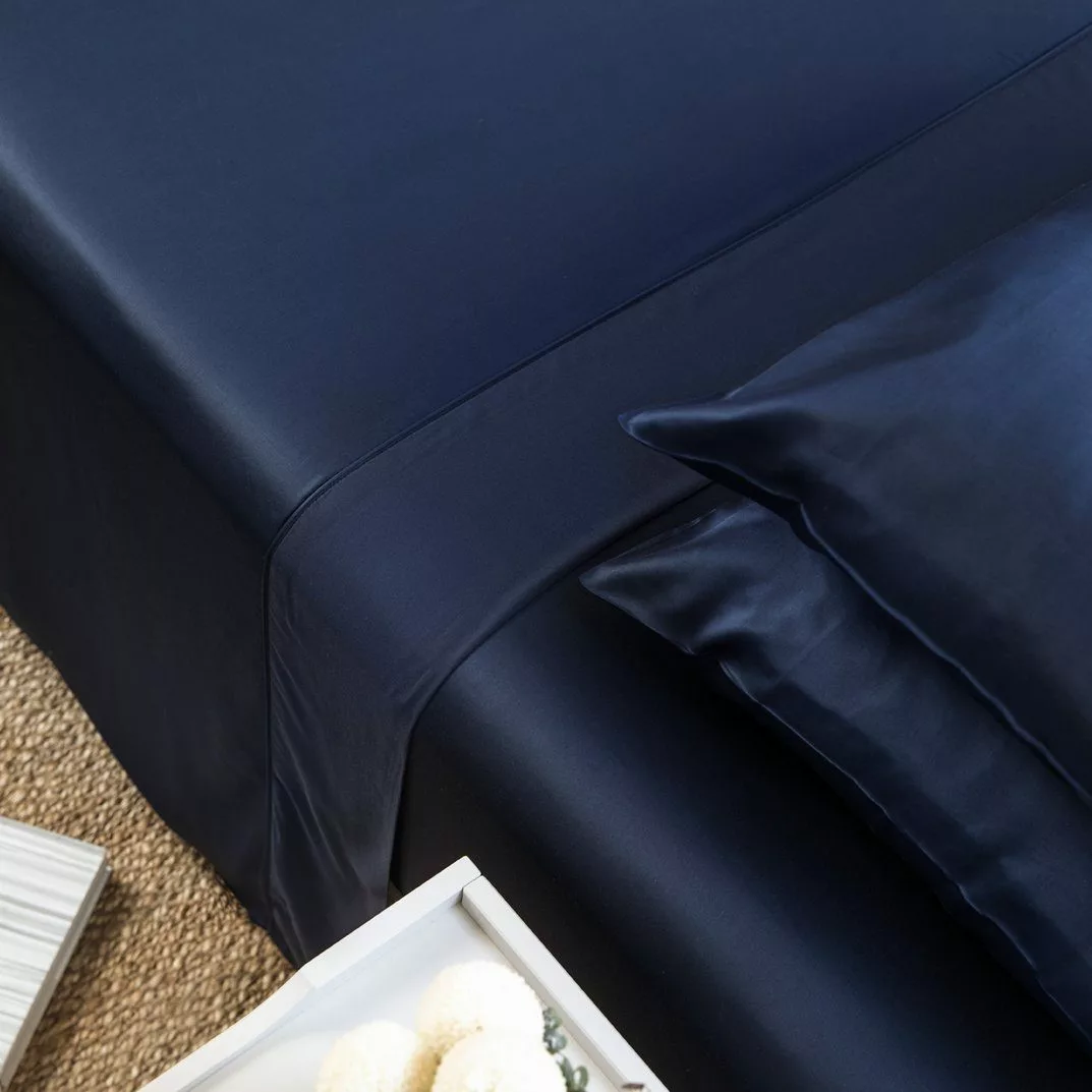 Ettitude Bamboo Sateen Flat Sheet - Ocean 1 Ettitude Bamboo Sateen Flat Sheet - Ocean