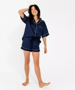 Ettitude Bamboo Lyocell Pajama Shorts - Blue Nights Best Sellers