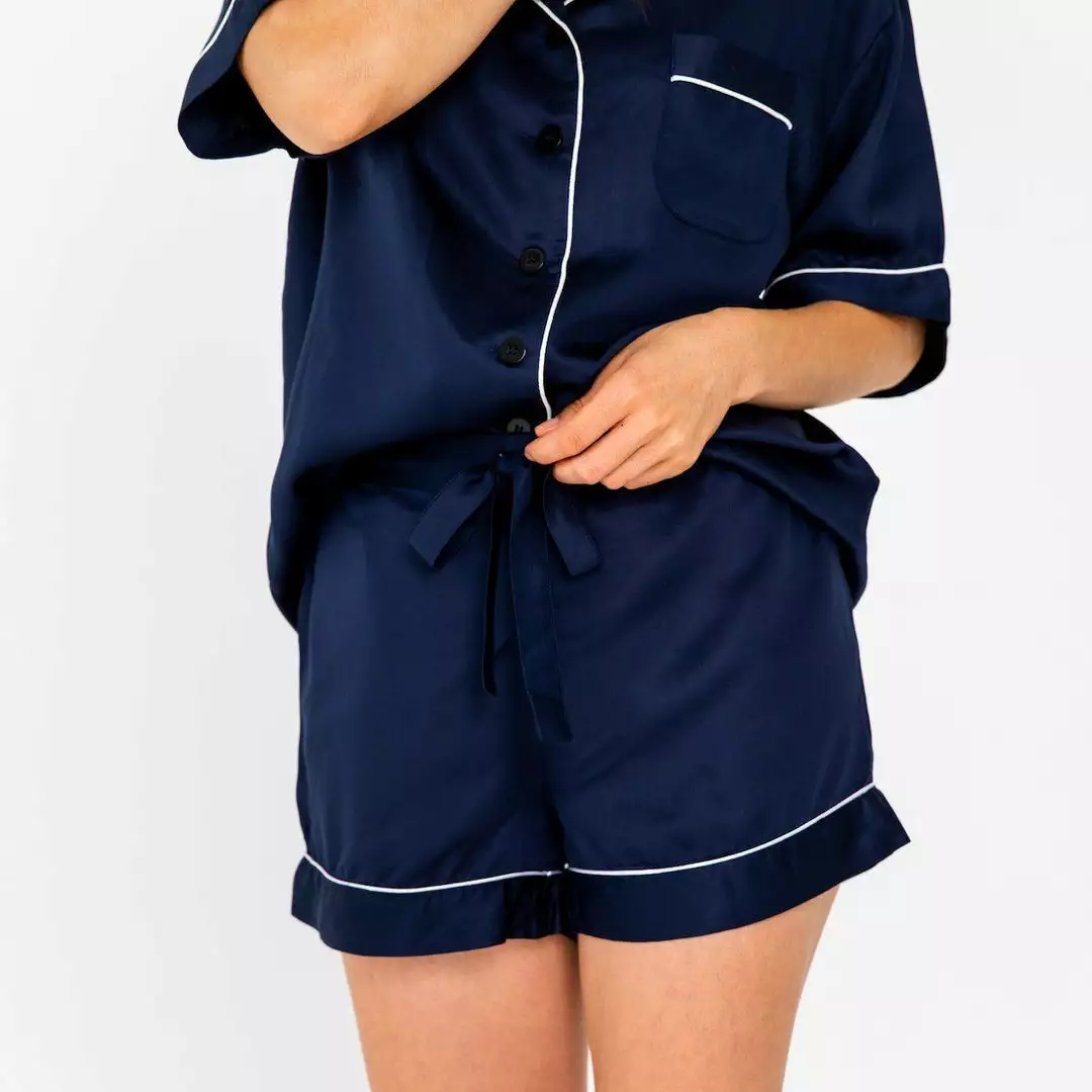 Ettitude Bamboo Lyocell Pajama Shorts - Blue Nights Best Sellers 1 Ettitude Bamboo Lyocell Pajama Shorts - Blue Nights Best Sellers