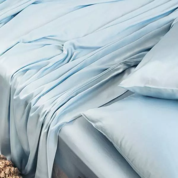 Ettitude Bamboo Sateen Sheet Set - Starlight Blue 3 Ettitude Bamboo Sateen Sheet Set - Starlight Blue