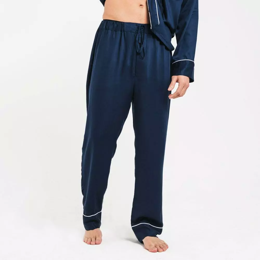 Ettitude Men's Bamboo Lyocell Pajama Pants - Blue Nights 2 Ettitude Men's Bamboo Lyocell Pajama Pants - Blue Nights
