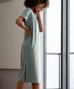 Sijo Eucalyptus Short Sleeve Dress