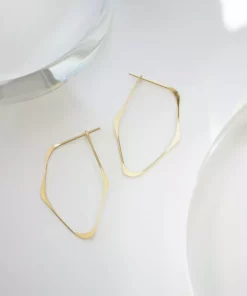 L.Greenwalt Jewelry Best Sellers Facet Hoop Earrings