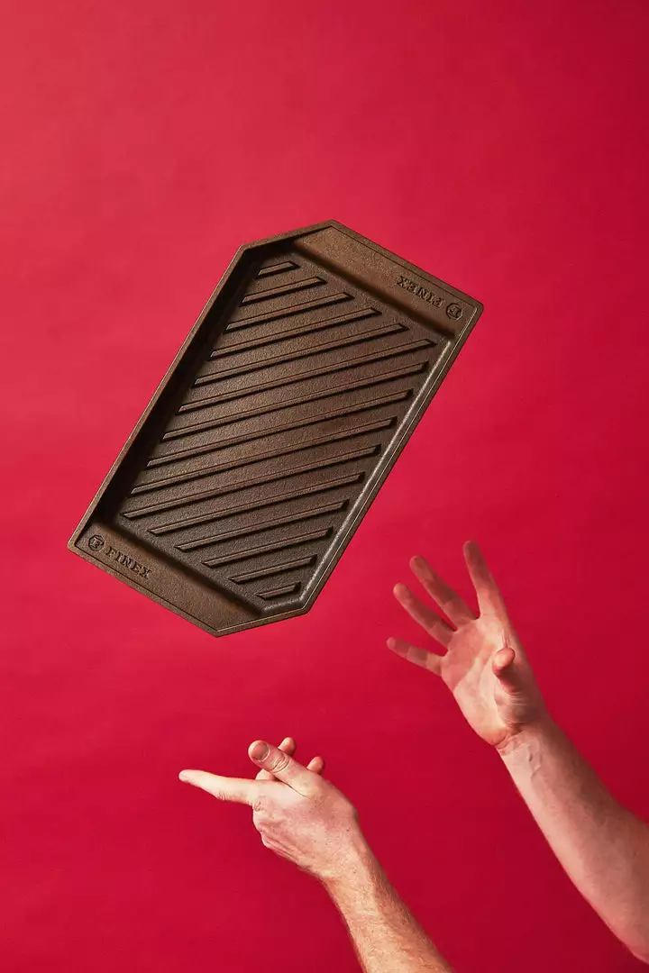 FINEX Cast Iron 15" Lean Grill Pan 1 FINEX Cast Iron 15" Lean Grill Pan