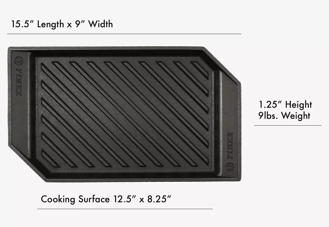 FINEX Cast Iron 15" Lean Grill Pan 8 FINEX Cast Iron 15" Lean Grill Pan