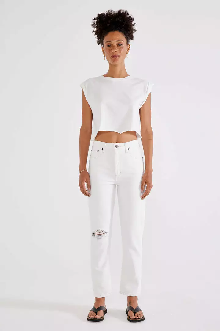 ÉTICA Finn Slim Straight Ankle Jeans - Vintage White New Arrivals 5 ÉTICA Finn Slim Straight Ankle Jeans - Vintage White New Arrivals