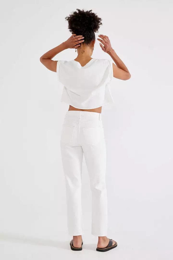 ÉTICA Finn Slim Straight Ankle Jeans - Vintage White New Arrivals 3 ÉTICA Finn Slim Straight Ankle Jeans - Vintage White New Arrivals
