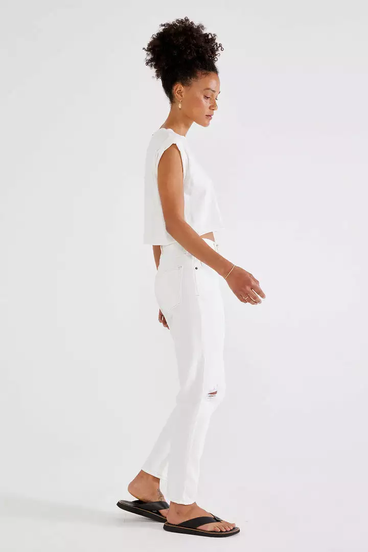 ÉTICA Finn Slim Straight Ankle Jeans - Vintage White New Arrivals 2 ÉTICA Finn Slim Straight Ankle Jeans - Vintage White New Arrivals