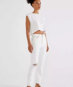 ÉTICA Finn Slim Straight Ankle Jeans - Vintage White New Arrivals 8 ÉTICA Finn Slim Straight Ankle Jeans - Vintage White New Arrivals