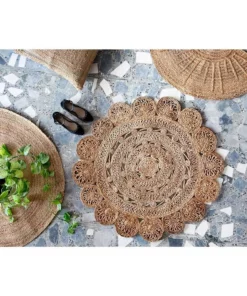 Casa Amarosa Flora Jute Rug Home Goods 9 Casa Amarosa Flora Jute Rug Home Goods