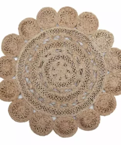 Casa Amarosa Flora Jute Rug Home Goods