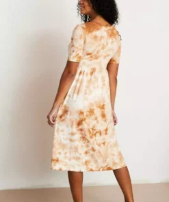 North Of West Flora Tie Dye Dress - Amber