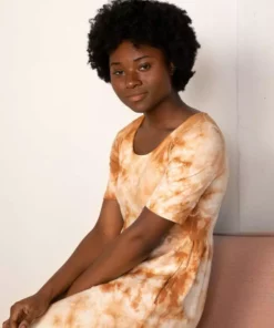 North Of West Flora Tie Dye Dress - Amber