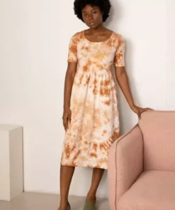 North Of West Flora Tie Dye Dress - Amber
