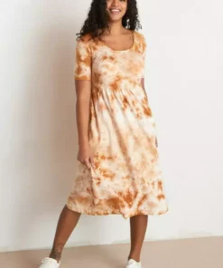 North Of West Flora Tie Dye Dress - Amber