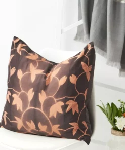 Studio Variously Folio Silk Throw Pillow - Ebony