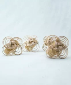 Amara New Arrivals French Braid Bamboo Napkin Ring Set