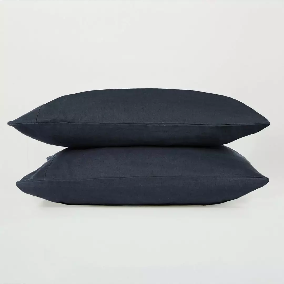 Sijo Home Goods French Linen Pillowcase Set - Pebble 1 Sijo Home Goods French Linen Pillowcase Set - Pebble