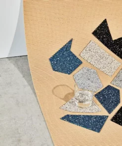 Slash Objects Gem Recycled Rubber Coaster Set 6 Slash Objects Gem Recycled Rubber Coaster Set