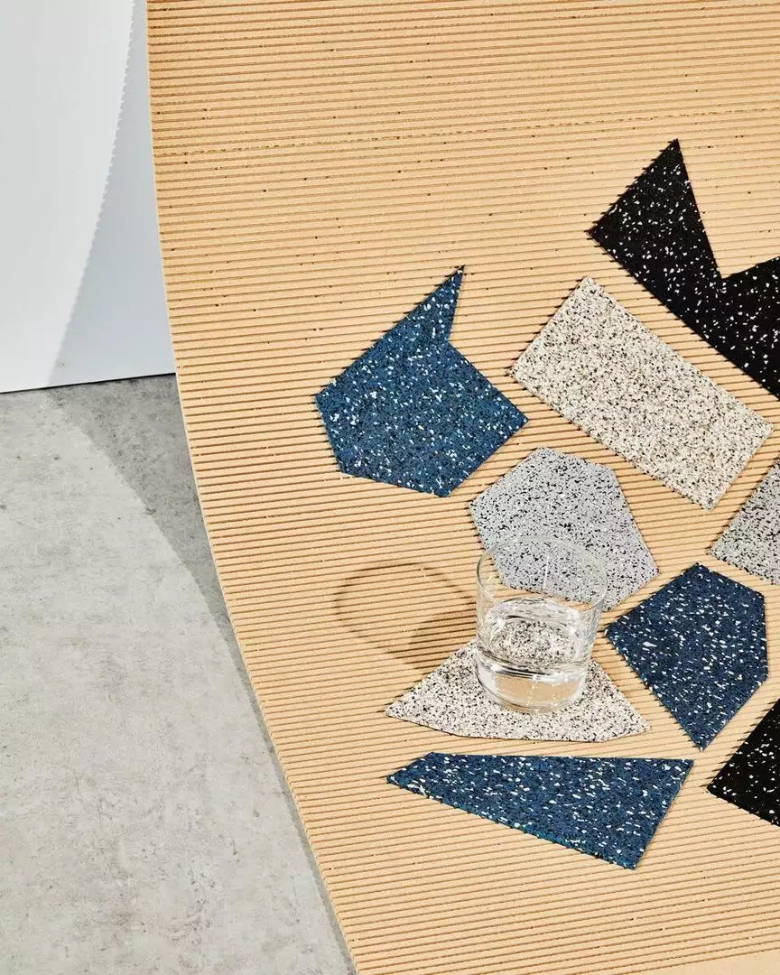 Slash Objects Gem Recycled Rubber Coaster Set 3 Slash Objects Gem Recycled Rubber Coaster Set