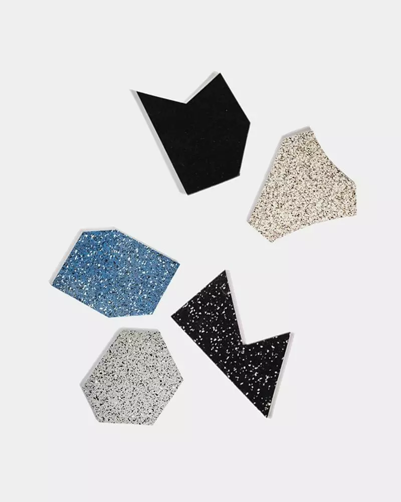 Slash Objects Gem Recycled Rubber Coaster Set 4 Slash Objects Gem Recycled Rubber Coaster Set