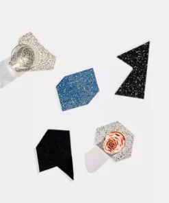 Slash Objects Gem Recycled Rubber Coaster Set
