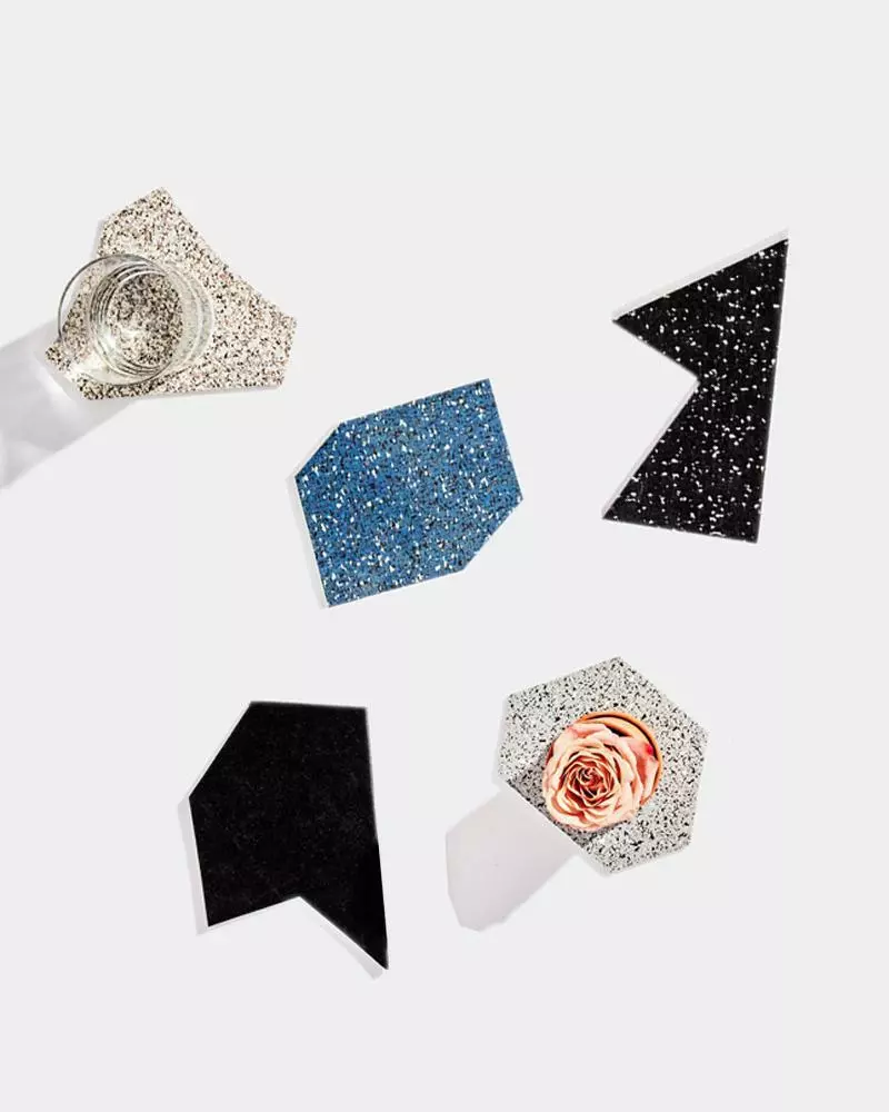 Slash Objects Gem Recycled Rubber Coaster Set 1 Slash Objects Gem Recycled Rubber Coaster Set