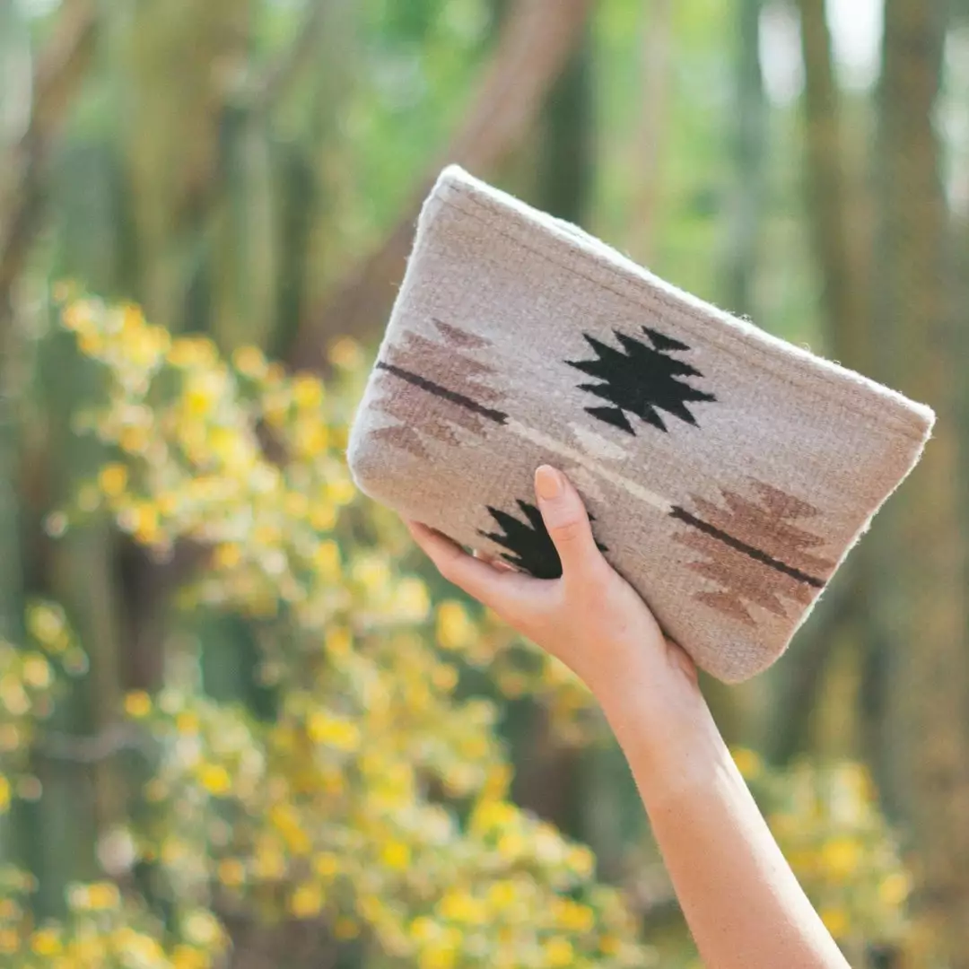 MZ Fair Trade Gemstone Wool Clutch Bag 6 MZ Fair Trade Gemstone Wool Clutch Bag