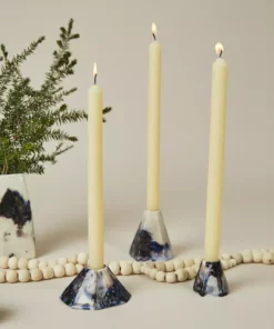 Lauren HB Studio Geo Porcelain Candlestick Holder - Nebula