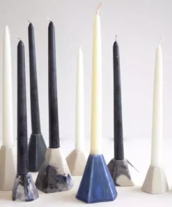 Lauren HB Studio Geo Porcelain Candlestick Holder Set 10 Lauren HB Studio Geo Porcelain Candlestick Holder Set