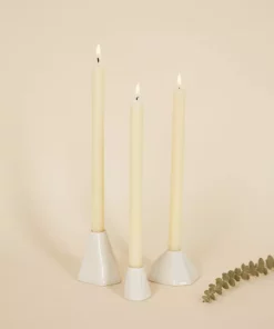 Lauren HB Studio Geo Porcelain Candlestick Holder Set