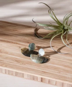 LIKHÂ Geometric Mother Of Pearl Earrings Special Occasion