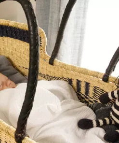 Swahili African Modern Home Goods Angel Wings Moses Bassinet Basket