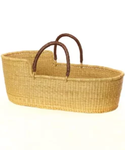 Swahili African Modern Home Goods Moses Bassinet Basket - Natural