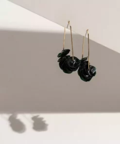 Giulia Letzi + META Jewelry Leona Upcycled Drop Earrings - Dark Green