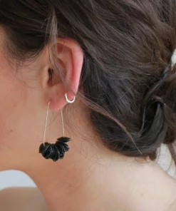 Giulia Letzi + META Jewelry Leona Upcycled Drop Earrings - Dark Green