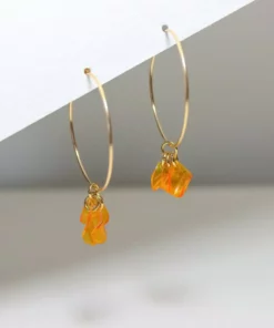 Giulia Letzi + META Jewelry Emma Upcycled Hoop Earrings - Orange